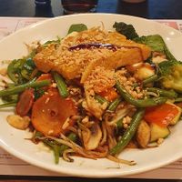 Grilled veggies with yakisoba sauce and tempeh at MoschMosch - Europa-Allee in Frankfurt