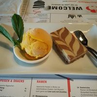 mango sorbet and raw cheesecake 42 at MoschMosch - Europa-Allee in Frankfurt