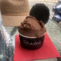 Dark chocolate sorbet   at Gelatiamo in Rhodes