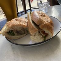 Eggplant bahn mi  at Cicada Coffee Bar in Cambridge