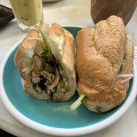 Mushroom bahn mi  at Cicada Coffee Bar in Cambridge