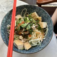 Mush noodles salad  at Cicada Coffee Bar in Cambridge