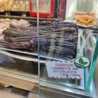 Chocolate covered churros at Xurreria Trebol in Barcelona