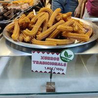 Regular churros at Xurreria Trebol in Barcelona