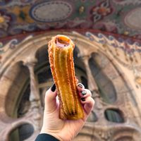 Chocolate filling   at Xurreria Trebol in Barcelona