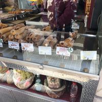 Green means vegan    at Xurreria Trebol in Barcelona