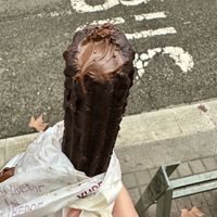 Schoko-Churros mit Nuss-Nougat-Creme  at Xurreria Trebol in Barcelona