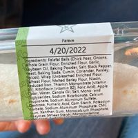 Felafel wrap ingredients  at JFK - Hudson - T4 in Jamaica
