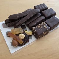 Assortment of vegan chocolates  at Andreas Muschler in Freising