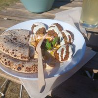 Falafel bowl at Cvi Parkas in Vilnius