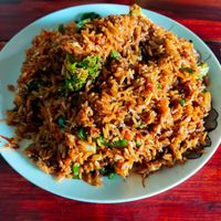 Rice with mixed vegetables at Restaurante Caimito in Granada