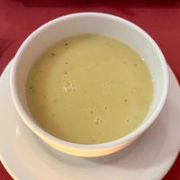 Parsnip soup  at A ma Maison in Mallorca