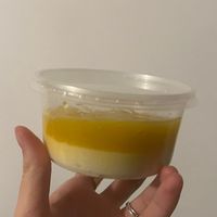 vegan panna cotta  at Arepera Maracay in Zagreb