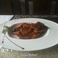 Tofu dish at Samadhi vegetarian teahouse. at Samadhi Teahouse in Beijing