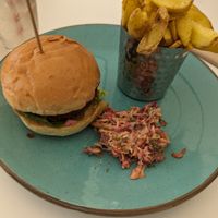 Vegan chorizo burger at Southsea Beach Cafe in Southsea