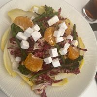 Blood orange and vegan feta salad at Southsea Beach Cafe in Southsea