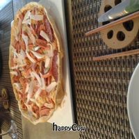 Vegan pizza at Jing Fun Veggie Cafe at Jing Fun Vegetarian in Beijing