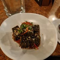 Chive dumpling cakes at Kinn Thai in Mill Park