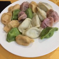 Different vegan Dumplings at Beijing Zheng Long Zhai in Beijing