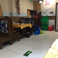 Inside of restaurant (located upstairs) at Beijing Zheng Long Zhai in Beijing