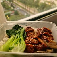 Smoky char siu rice at Bodhi Tree Vegetarian Cafe - 菩提树 in Penang