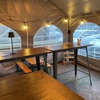 Inside tent  at Curry Concept in Lahnstein