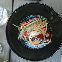 Japanse soep met sushi en watermeloen at Lento in Antwerpen