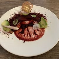 Voorgerecht met rode biet   at Lento in Antwerpen