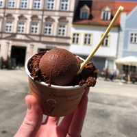 The dark chocolate is fantastic !  at Veneto Eis Cafe in Freising