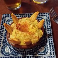 Tapa de hummus at Picasso Tapas Bar in Malaga