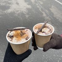 Vegan deluxe hot chocolate with soya milk  at Uplands Roast in Edinburgh
