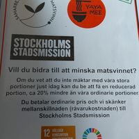 There is the option of choosing a slightly smaller portion and the restaurant will donate the difference in price to the local charity. Great initiative! at Yaya Mee in Stockholm