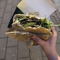 The falafel had a touch of Basil flavor, which I really loved  at Garbanzo in Copenhagen