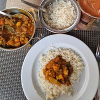 Mix vegan curry at Rosa Stupa in Lisbon