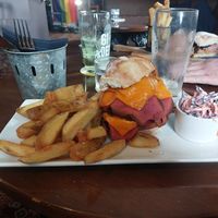 Jalapeño bean burger at Drover's Rest in Carlisle