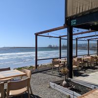 Outside seating at Rincon Arabe in Ensenada