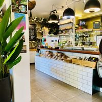 Hot dishes and salads bar   at Wild Pear Kitchen in New Plymouth