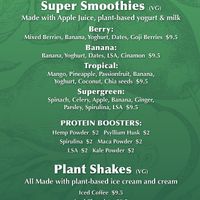 Drinks menu at Wild Pear Kitchen in New Plymouth