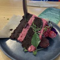 Beetroot and chocolate cake  at Wild Pear Kitchen in New Plymouth