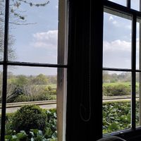 View from the window (April 2022) at Oulton Hall Hotel in Leeds