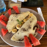 Vegan crepes  at Hostal Mano a Mano in Las Penitas