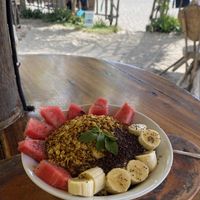 Vegan smoothie bowl  at Hostal Mano a Mano in Las Penitas