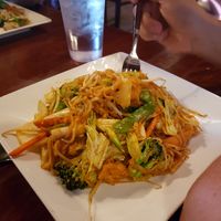 Noodles with fried tofu and broccoli at Thai Taste in Charlotte