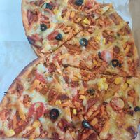 Pizza with a bit of everything at Agnista - Seoul Street in Ulaanbaatar