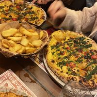 Vegan Pizza and Fries  at Fabrique in Split