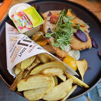 Vegan schnitzel met vegan mayo at Stadscafe Blij in Zwolle