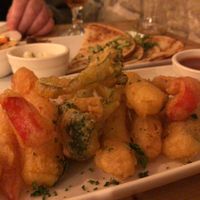 Veg tempura & pancakes  at Brooks in Ilkley