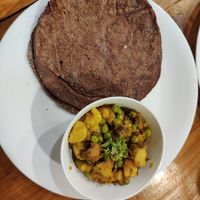 Potato bhaji with Ragi roti at Rose & Joe  in Mumbai