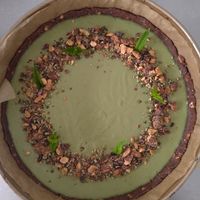 Mint and Matcha NoCheesecake at Tâmaras e Cacau in Nisa