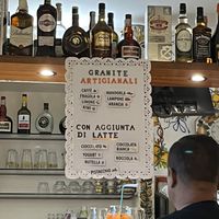 Granite options. Upper section is vegan, bottom section contain milk.  at Bam Bar in Taormina